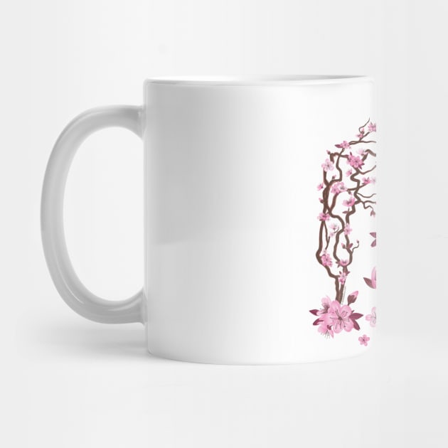 Japanese cherry tree with flowers - Love by ImproveYourself